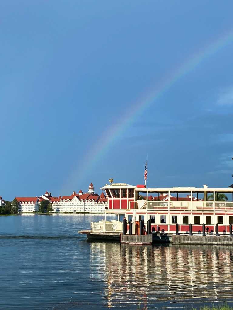 Disney's Grand Floridian Resort with Rainbow in the sky, at the Walt Disney World Resort